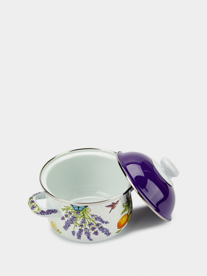 Набор эмалированных кастрюль «Прованский сад»