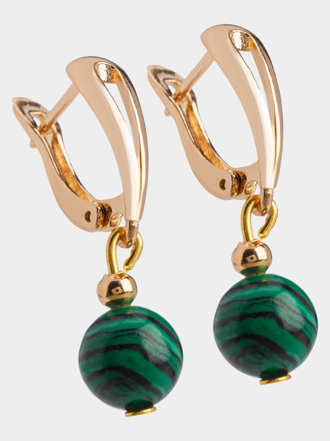 Серьги Малахит