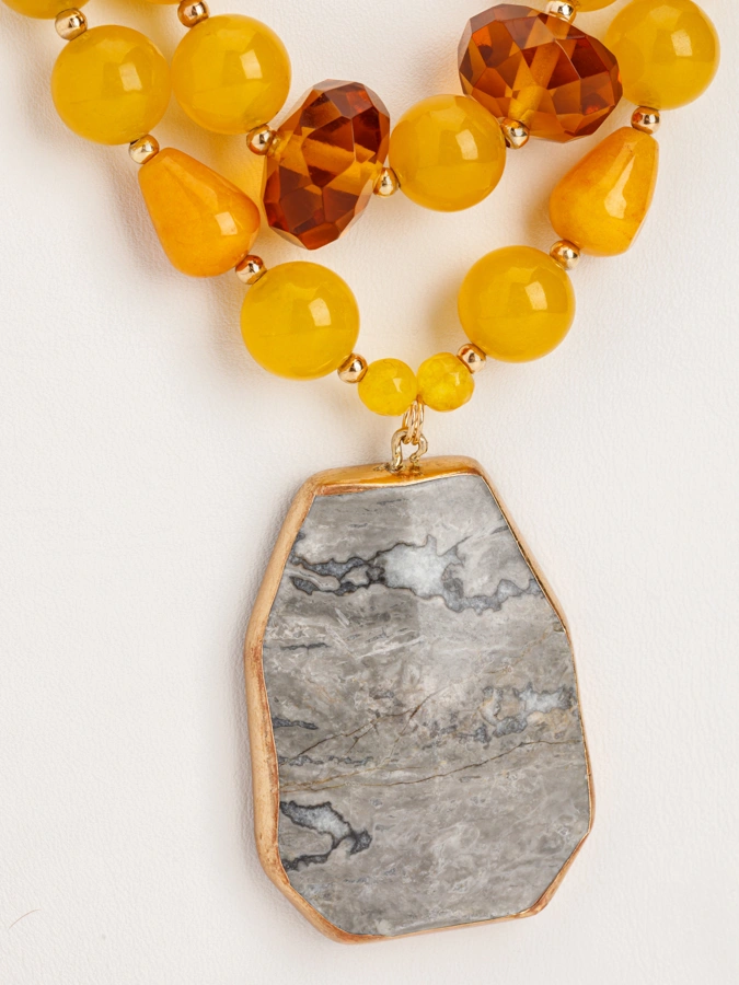 Колье Солнечный Халцедон