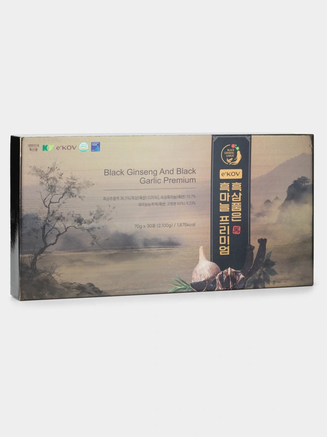 Сироп черного чеснока с черным женьшенем