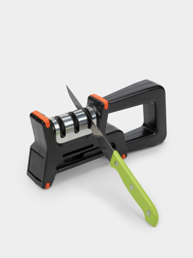 Точилка для ножей "Алмаз" + набор ножей с доской и ножницами в подарок