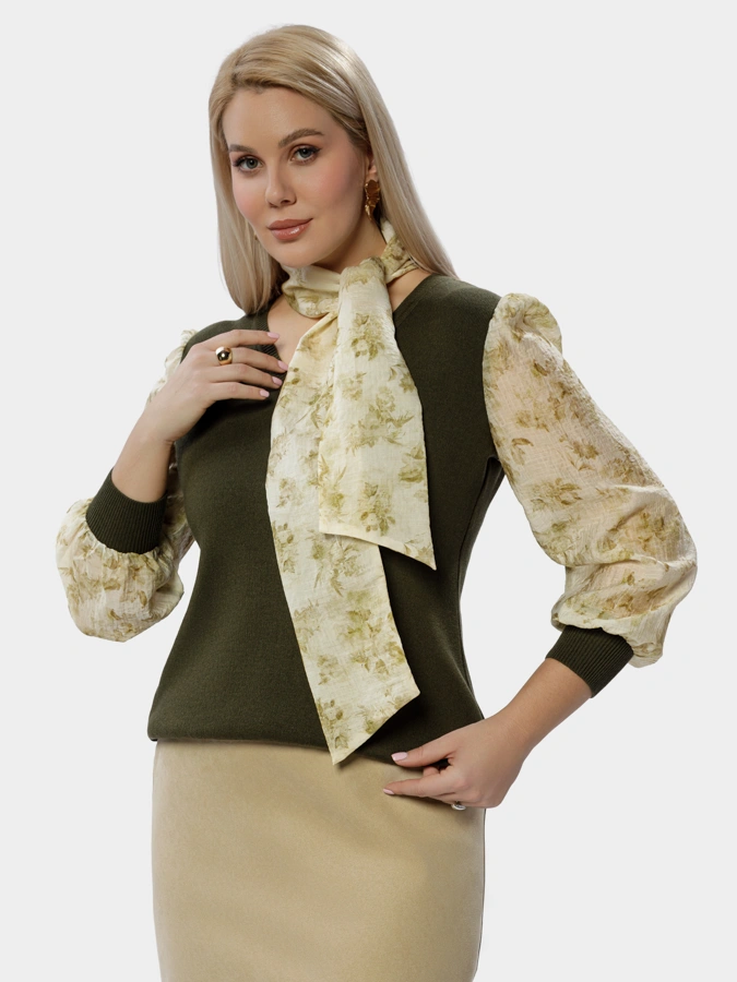 Джемпер-блуза с бантом