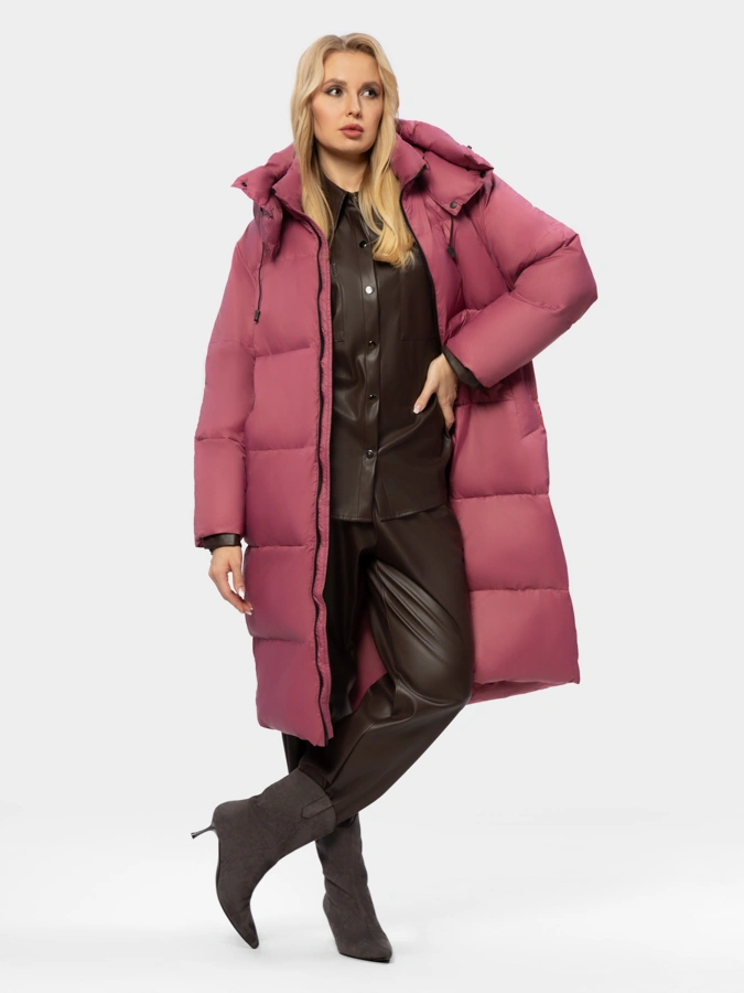 Пуховик длинный