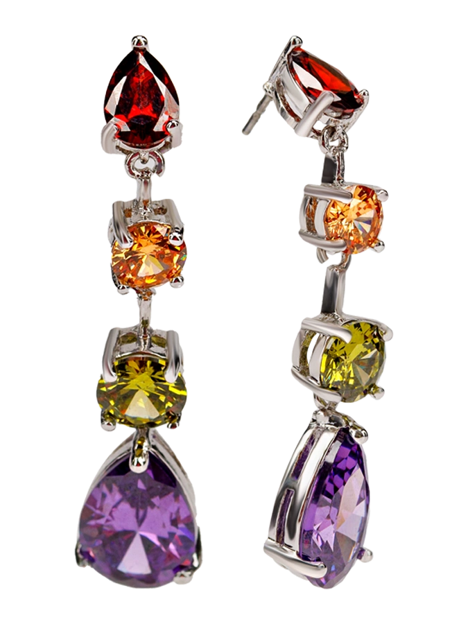 Серьги Самоцветы