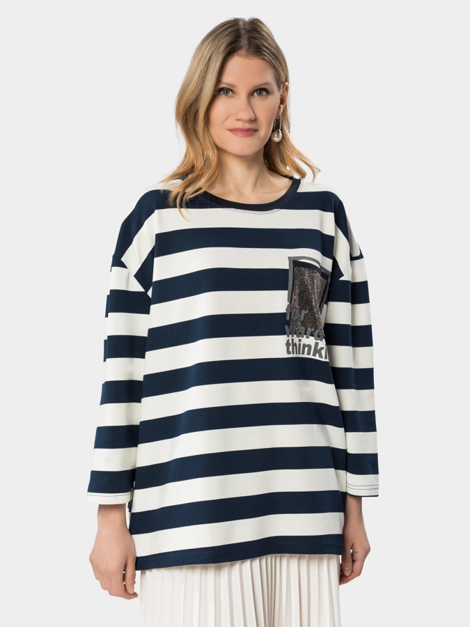 Джемпер морской стиль