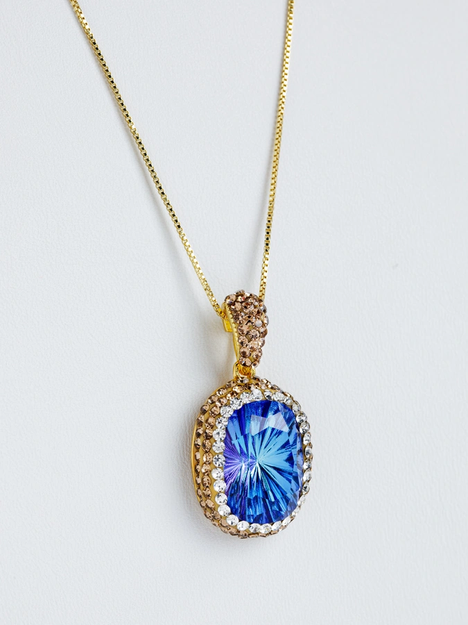 Комплект Лагуна (колье+серьги+кольцо)