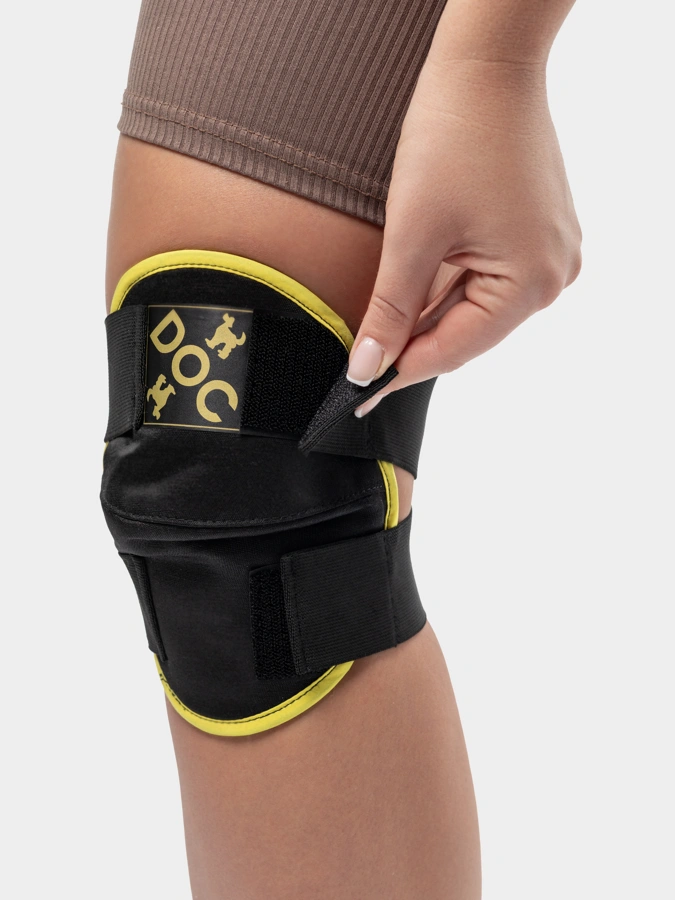 Наколенник фиксирующий согревающий из собачьей шерсти, вставки турмалин, набор 2 штуки