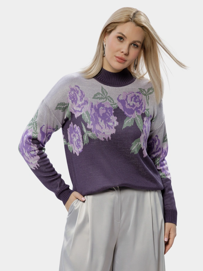 Джемпер с цветочным принтом