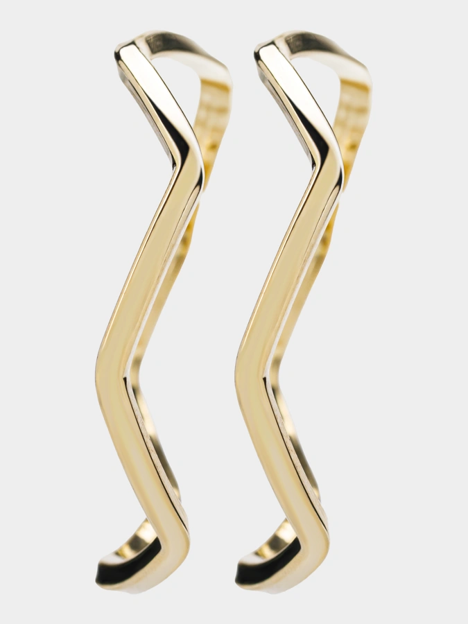 Серьги-конго Волна