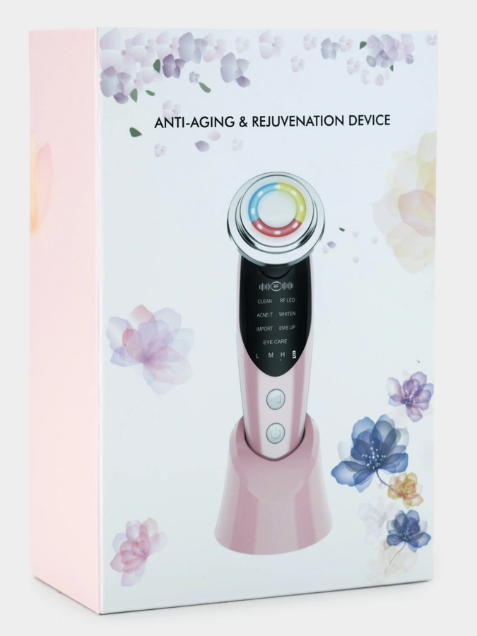 Микротоковый массажер для лица с RF лифтингом и EMS