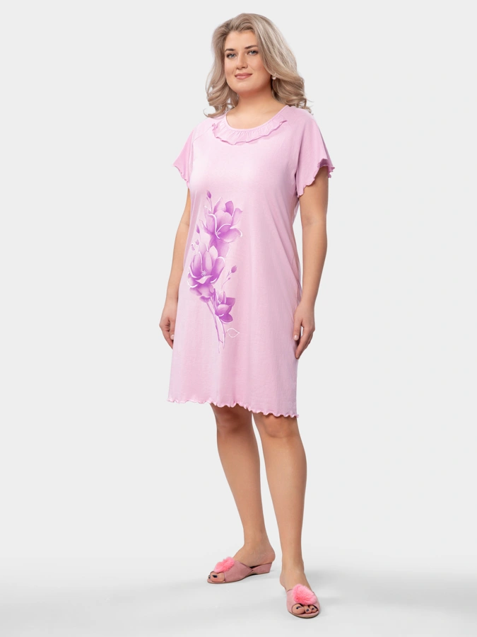 Сорочка из хлопка с принтом