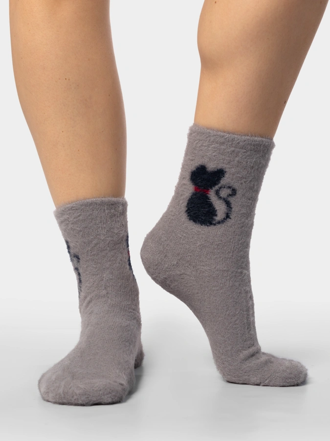 Носки принт Кошка, 2 шт