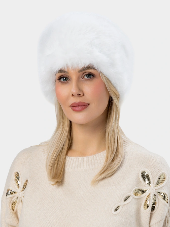 Шапка кубанка из экомеха песца
