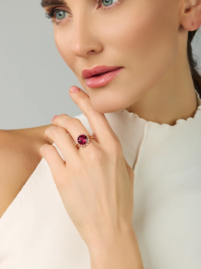 Кольцо Рубиновый закат