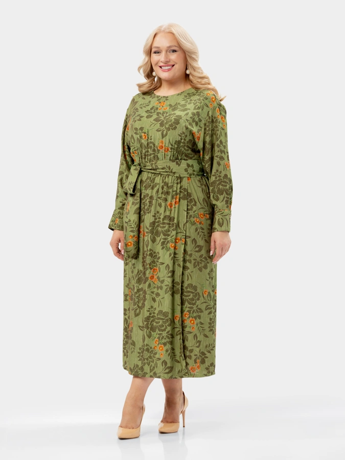 Платье с поясом