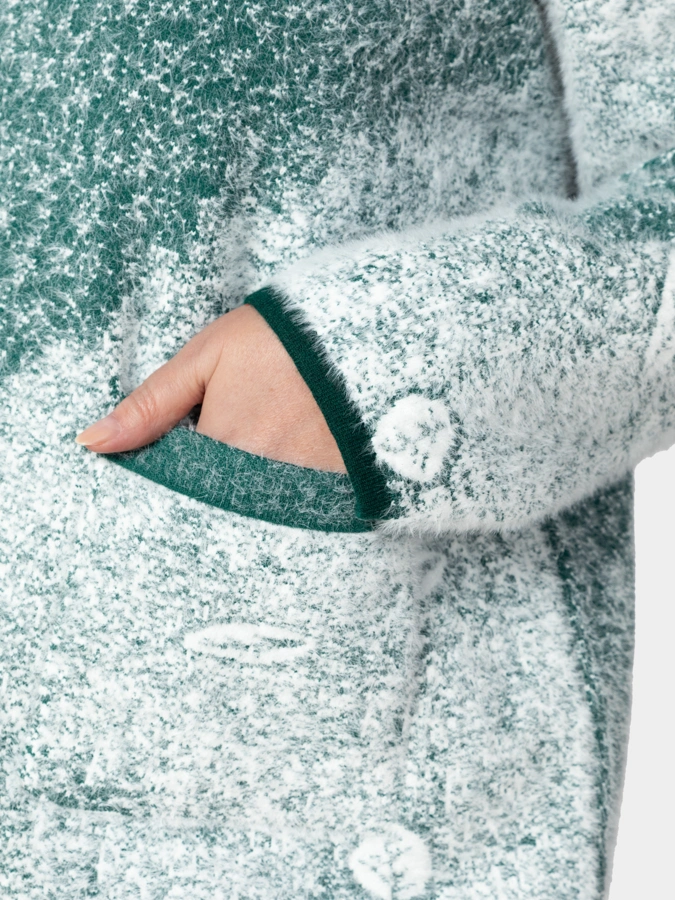 Кардиган на молнии с капюшоном с рисунком