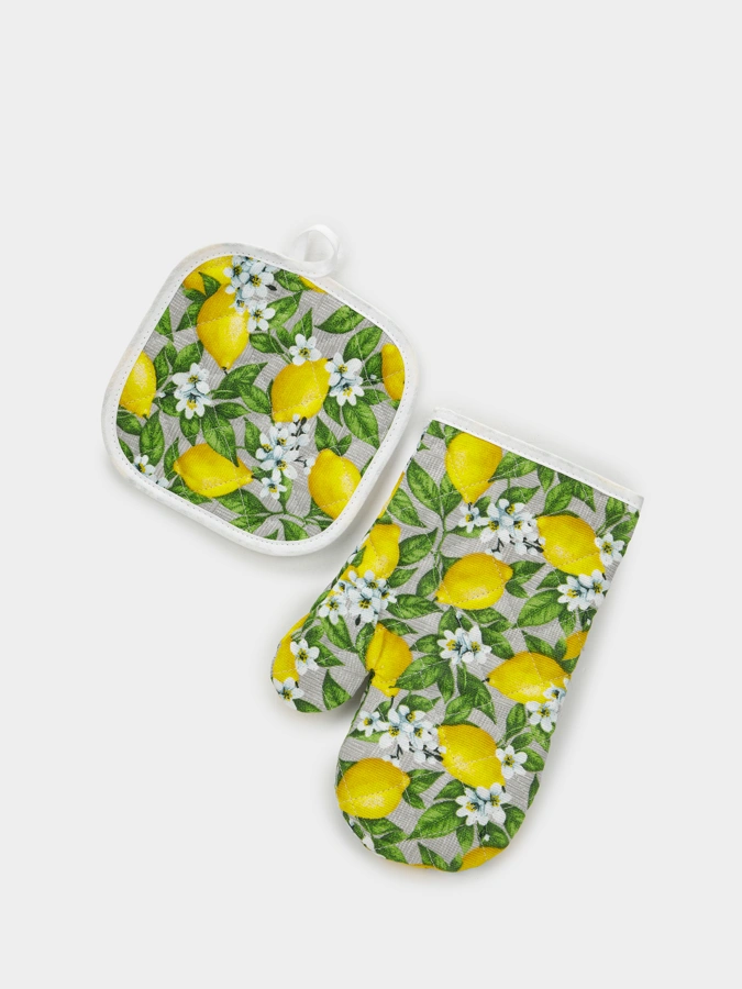Набор: прихватка и рукавица Лимоны