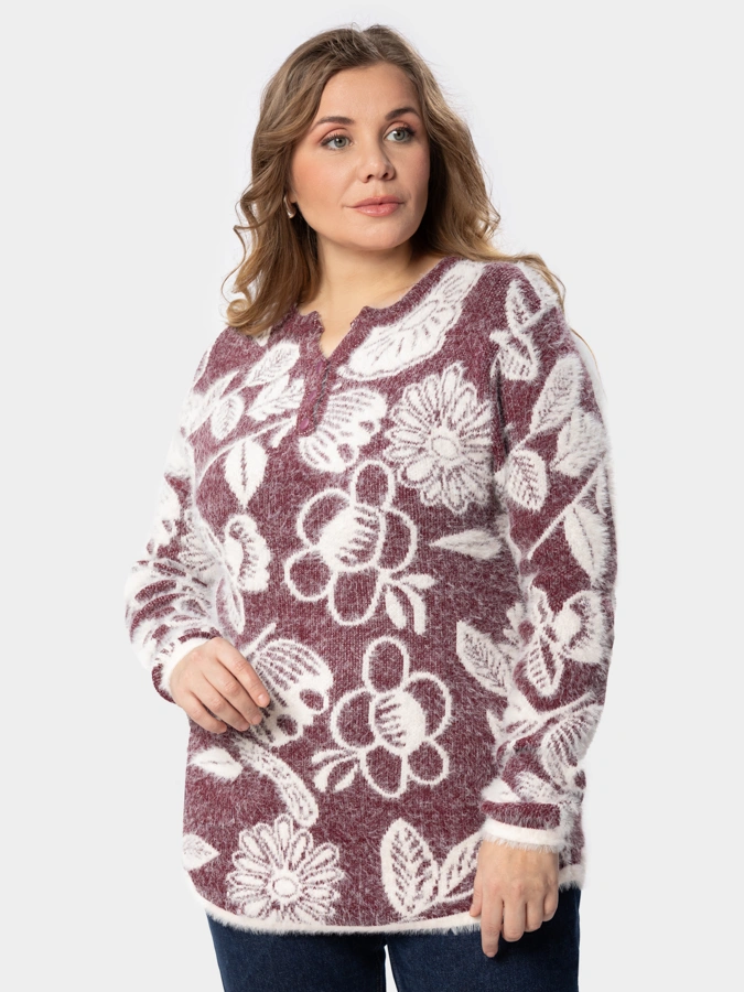 Джемпер из ангоры с планкой