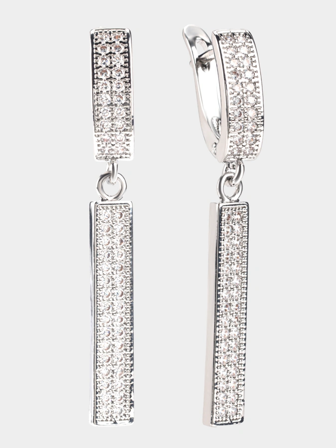 Серьги "Блеск"  серебристый