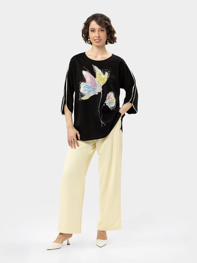 Джемпер с жемчужным декором