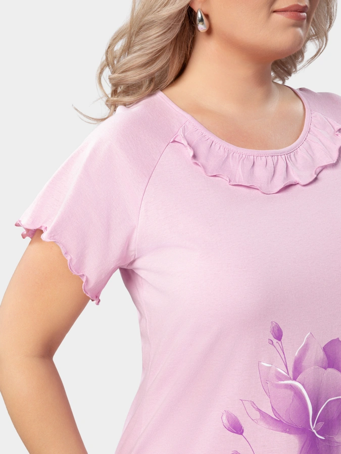 Сорочка из хлопка с принтом