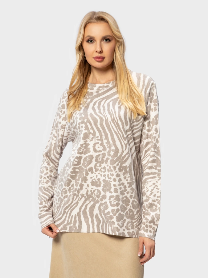 Джемпер с анималистичным орнаментом