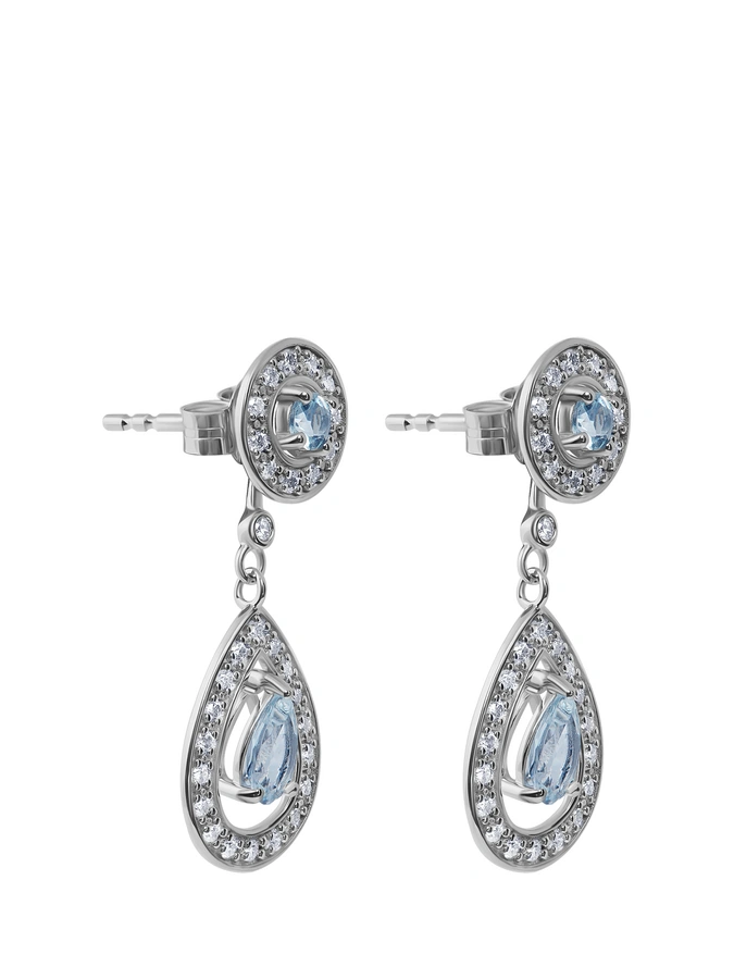 Серьги Королевские аквамарины
