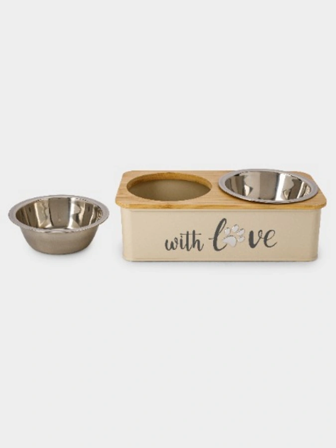 Двойная миска на подставке для животных