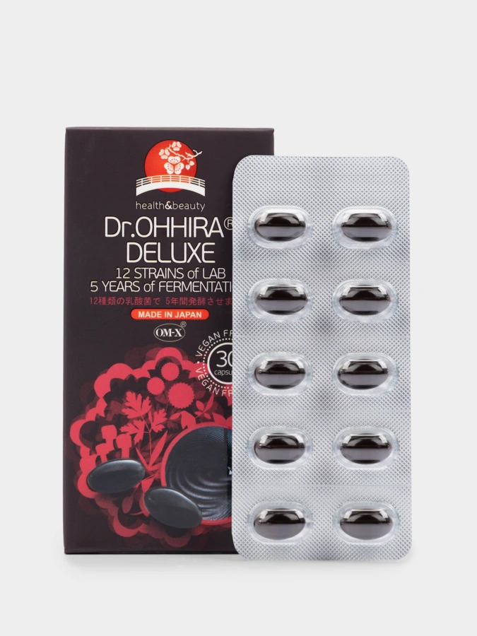 Ферментированный растительный комплекс 5-летней ферментации ОМ-Х® от Dr.OHHIRA® DELUXE, 30 капсул