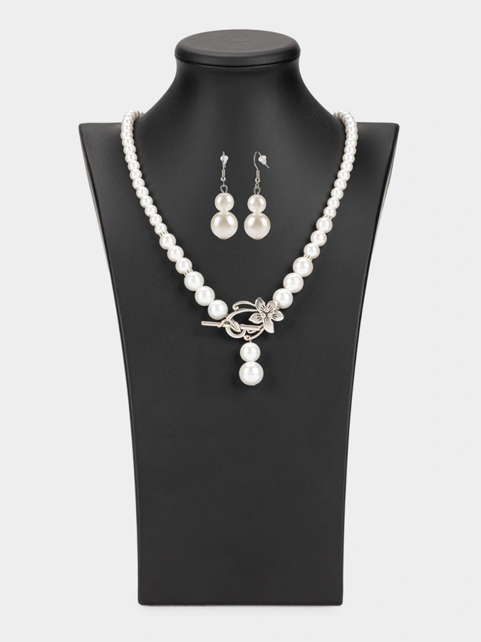 Комплект Жемчужная тайна (колье и серьги)