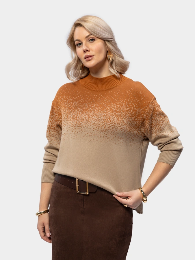 Джемпер с градиентной абстракцией