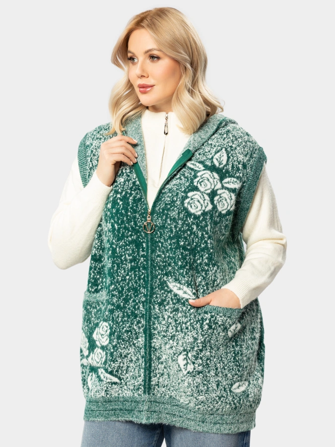 Жилет с капюшоном травка