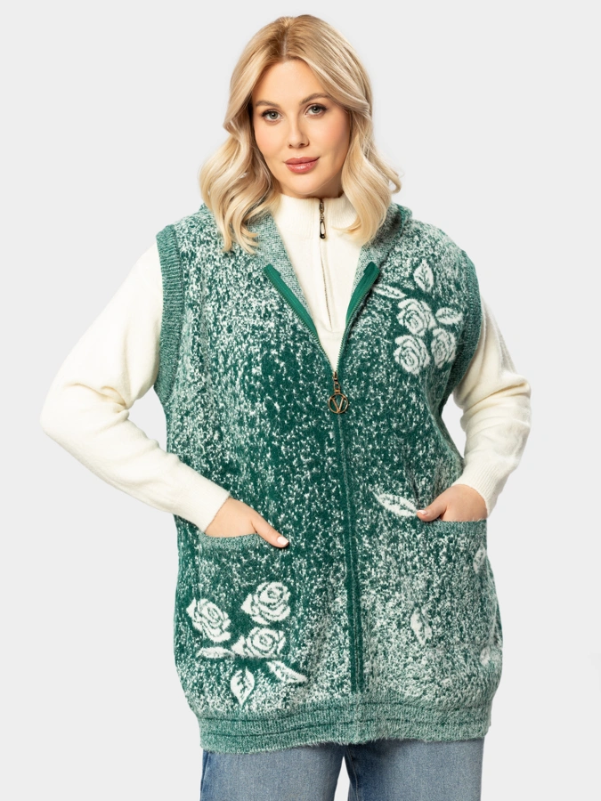 Жилет с капюшоном травка