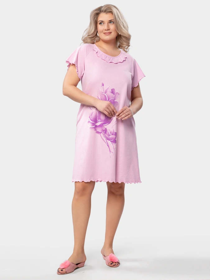 Сорочка из хлопка с принтом