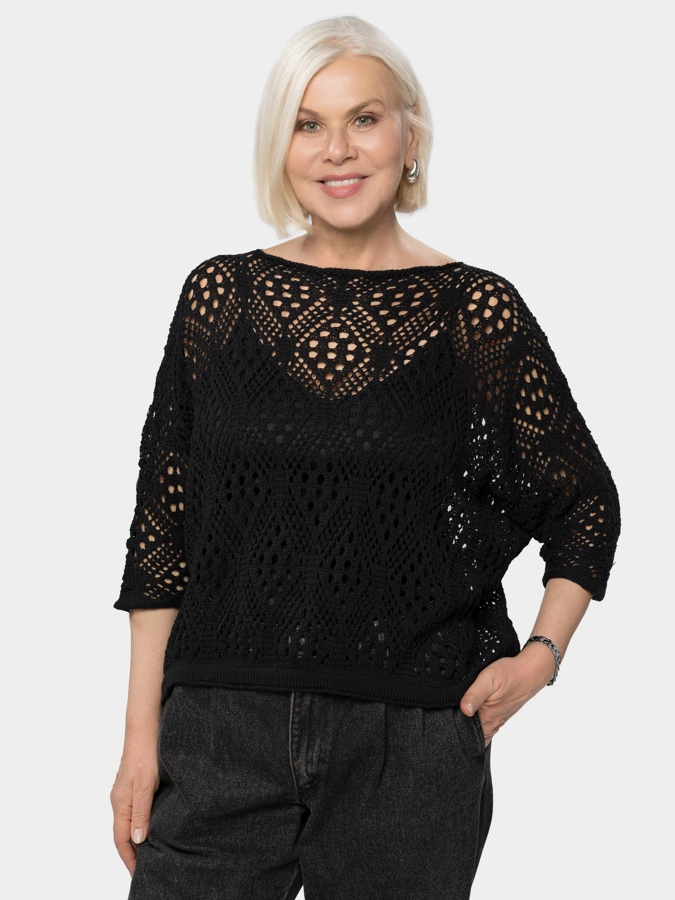 Джемпер ажурный объемный