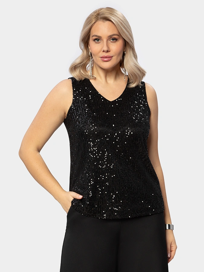 Праздничный топ с пайетками