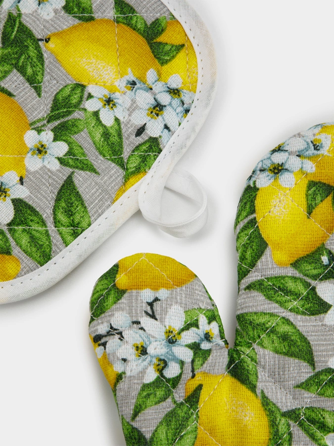 Набор: прихватка и рукавица Лимоны