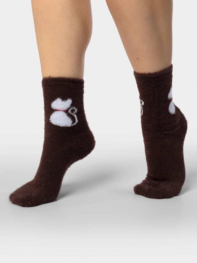 Носки принт Кошка, 2 шт