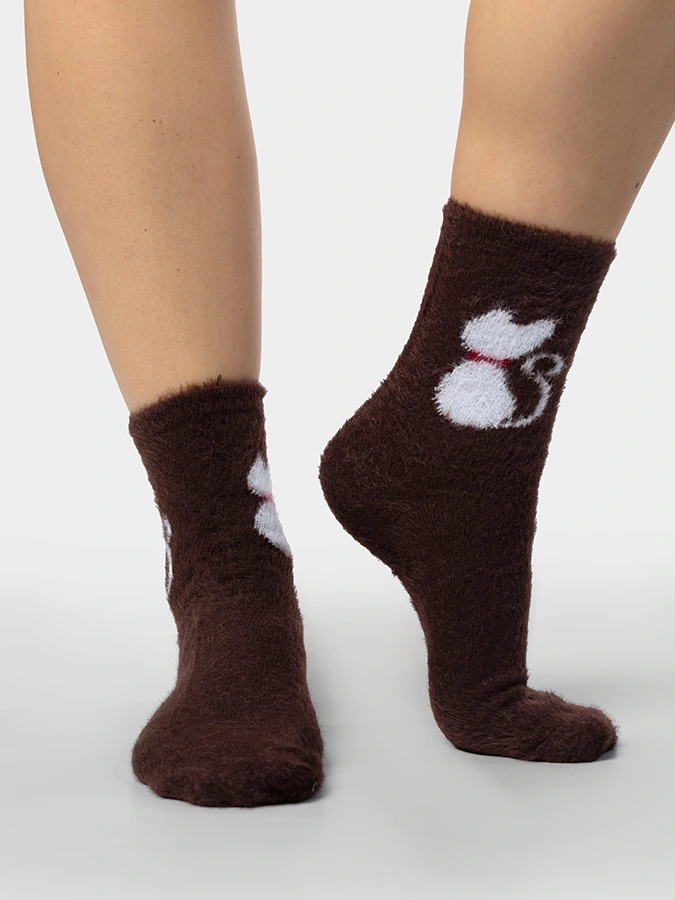 Носки принт Кошка, 2 шт