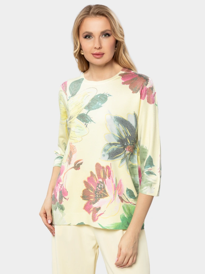 Тонкий джемпер цветочная идиллия