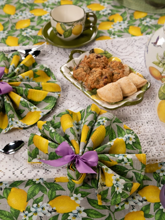 Набор вафельных полотенец Лимоны