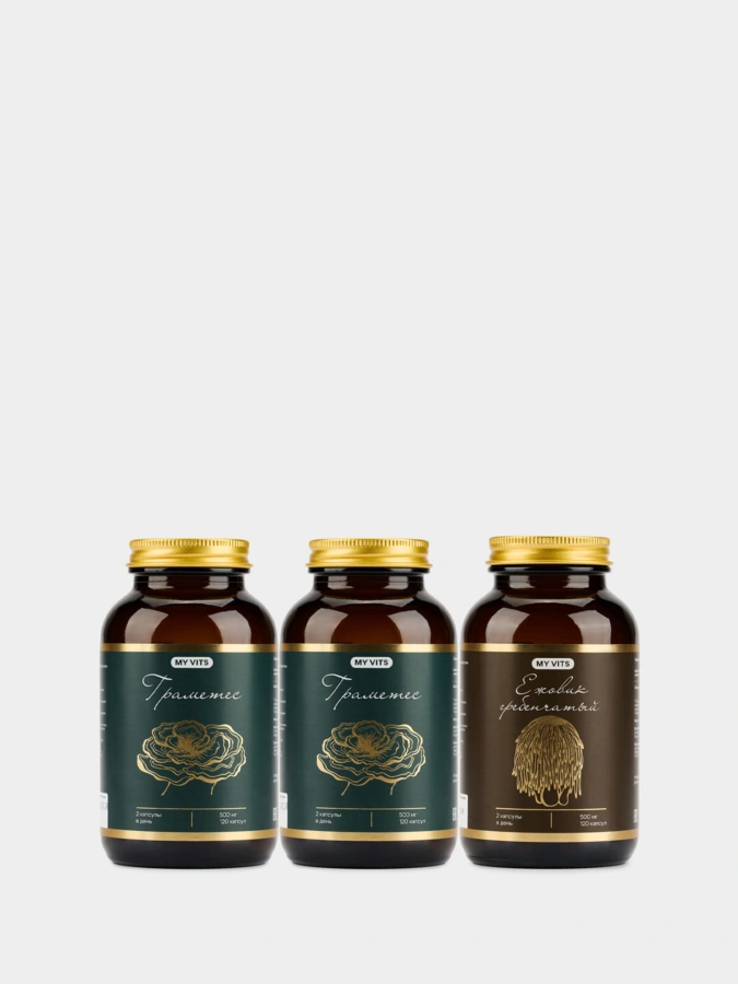 Траметес 2 упаковки + Ежовик в подарок