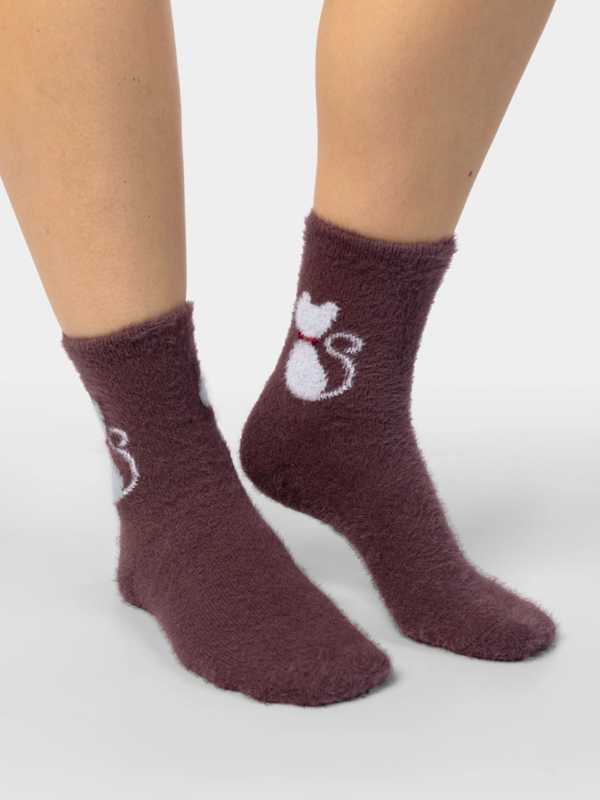 Носки принт Кошка, 2 шт