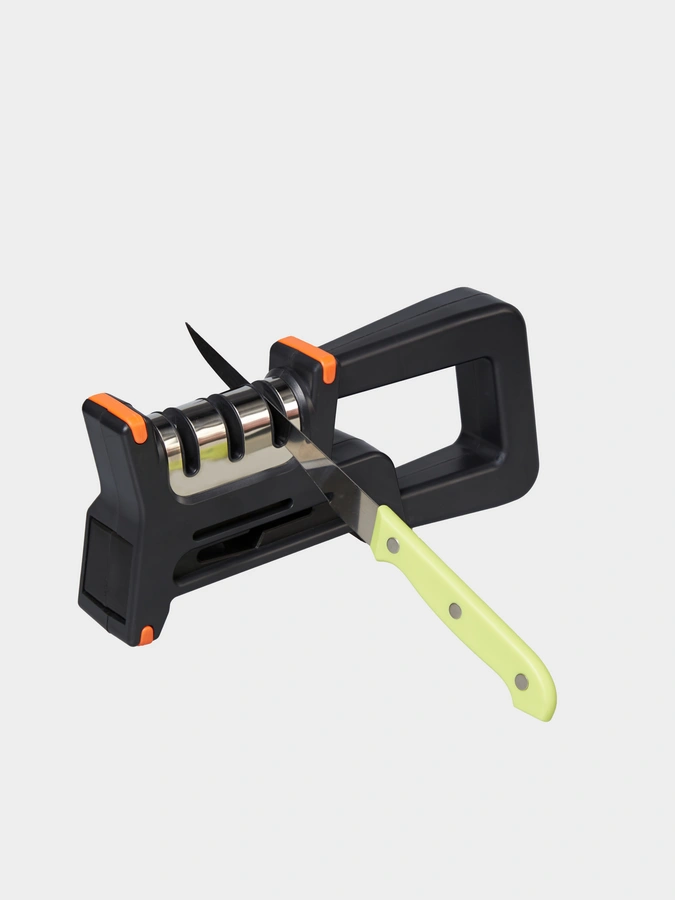 Точилка для ножей "Алмаз" + набор ножей с доской и ножницами в подарок