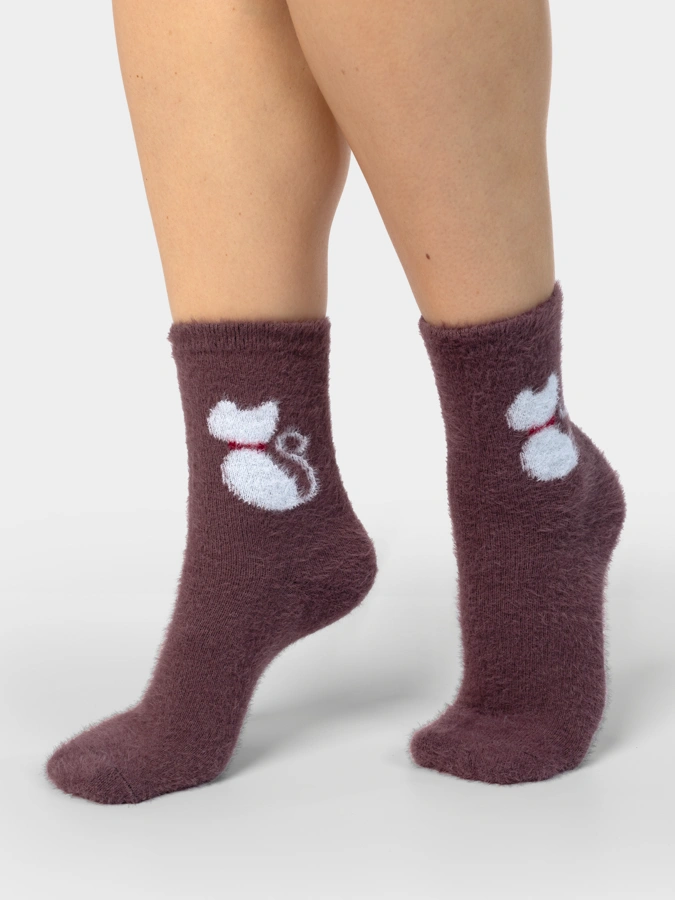 Носки принт Кошка, 2 шт