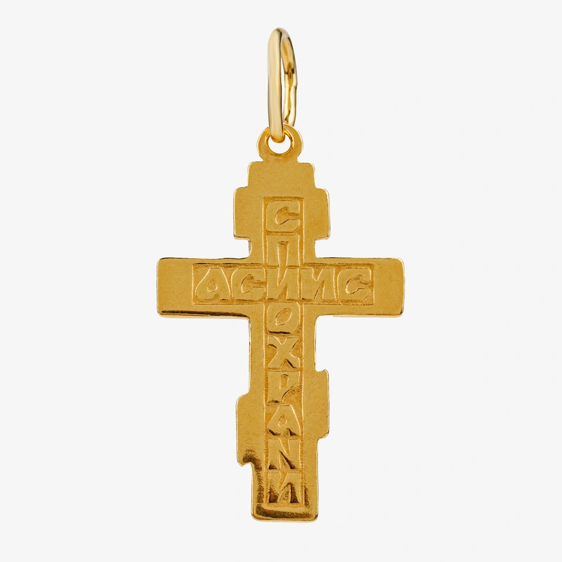 Крест с чернением и позолотой