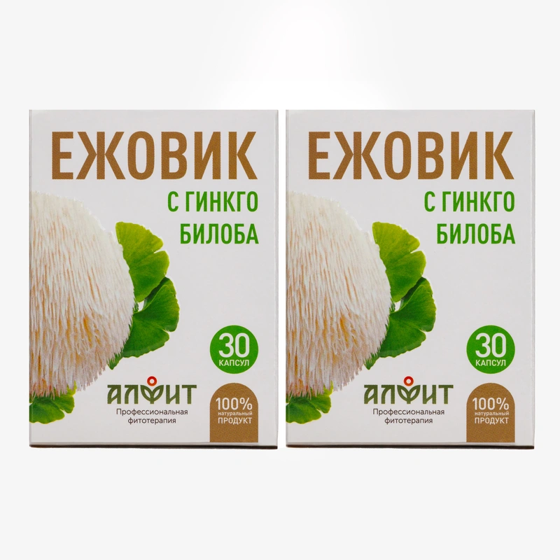 Ежовик Нейро для улучшения памяти и концентрации, 2 упаковки