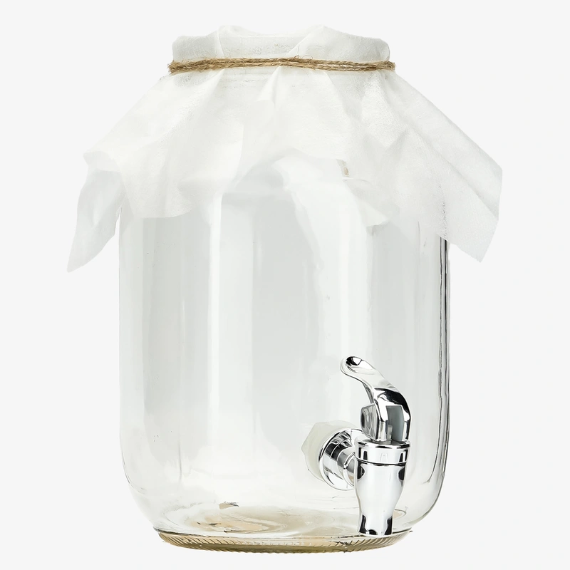 Чайный гриб + банка с дозатором в подарок