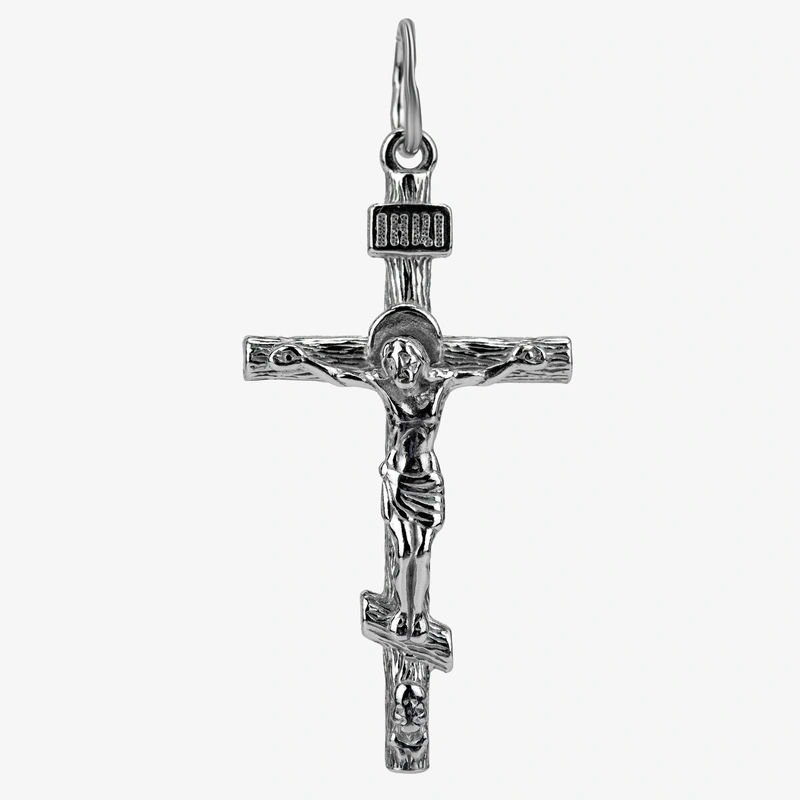 Крест серебро, родирование