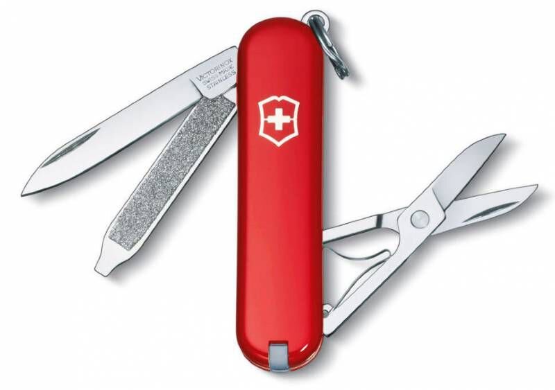 

Нож перочинный Victorinox Classic (0.6223.B1) 58мм 7функций красный блистер